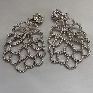 Kenneth Lane Rhinestone Chandelier Earrings